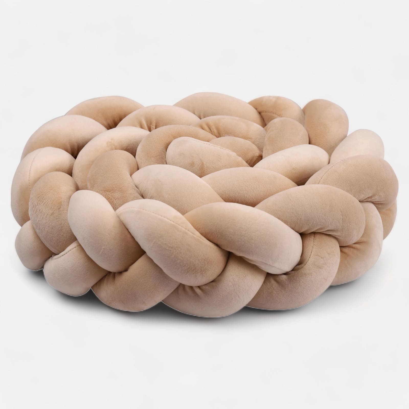 Beige Bettschlange | Meine Bettschlange 3 Stränge / Länge: 100 cm / Dunkelbeige