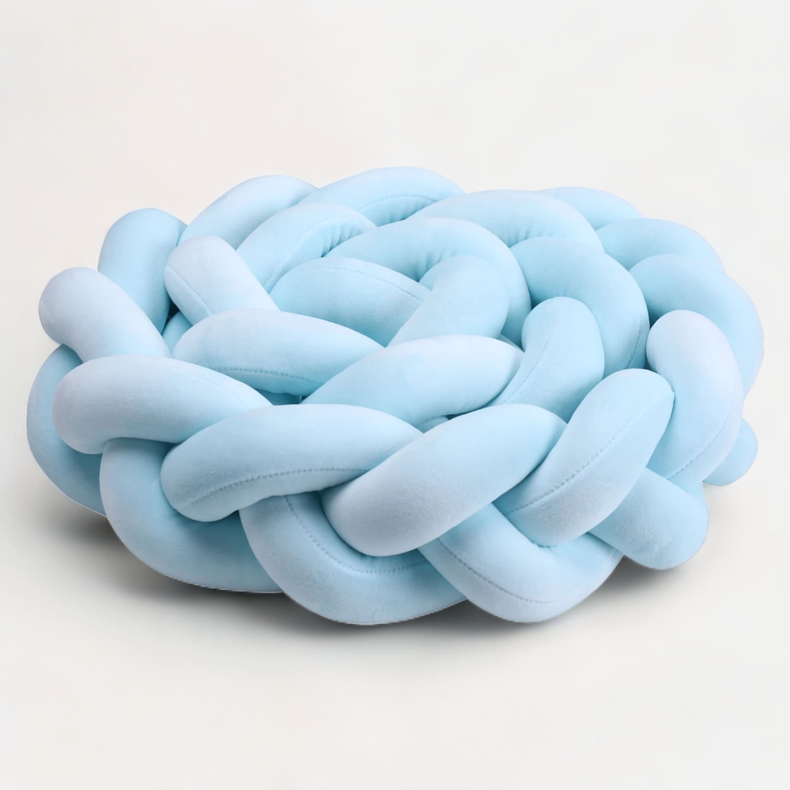 Blaue Bettschlange | Meine Bettschlange Himmelblau / 3 Stränge / Länge 100 cm