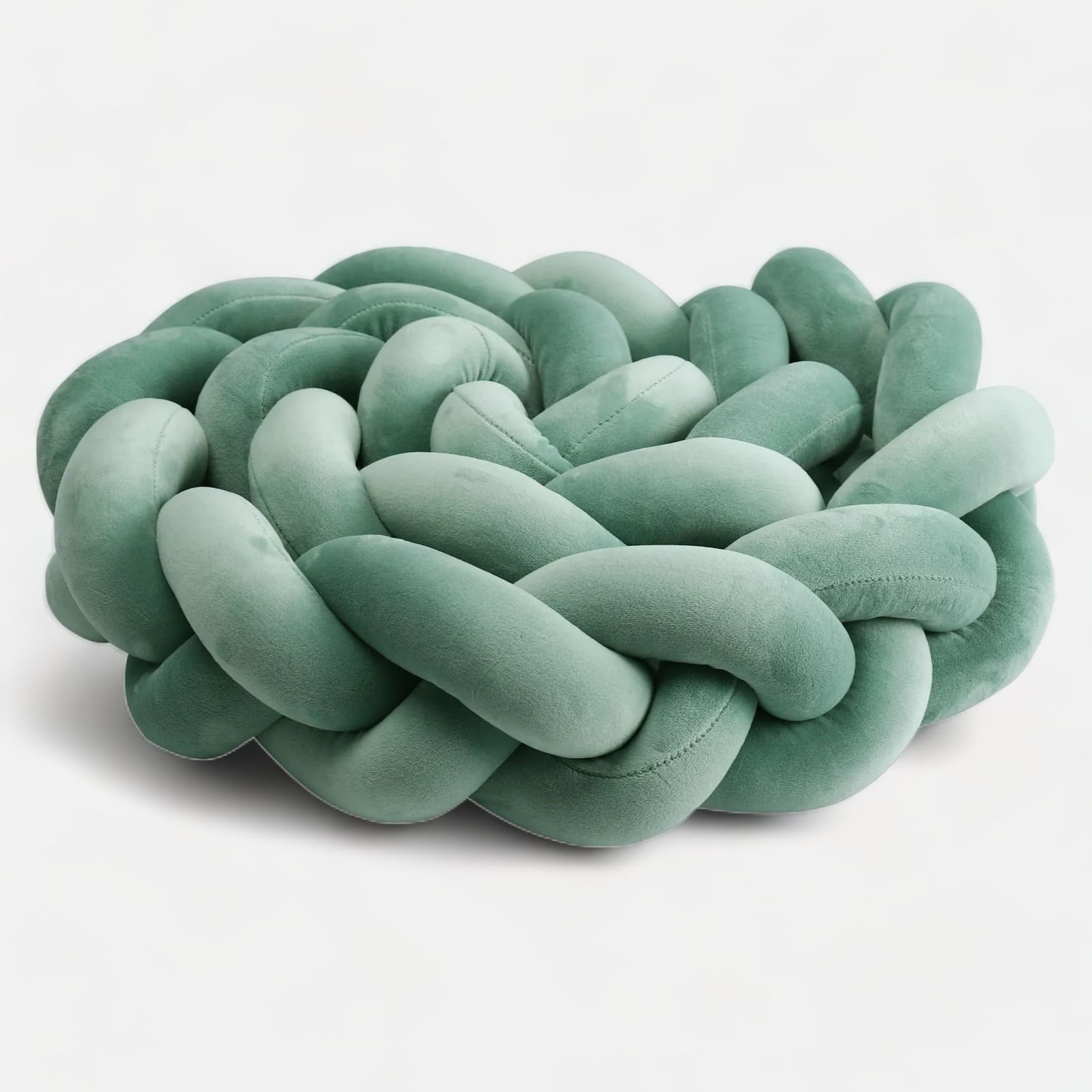 Grüne Geflochtene Bettschlange | Meine Bettschlange 3 Stränge / Länge 100 cm / Grün 1