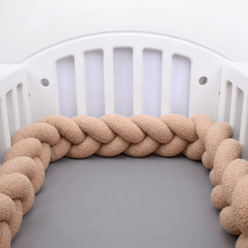 Wattierte Geflochtene Bettschlange | Meine Bettschlange 3 Stränge / Länge 100 cm / Braun